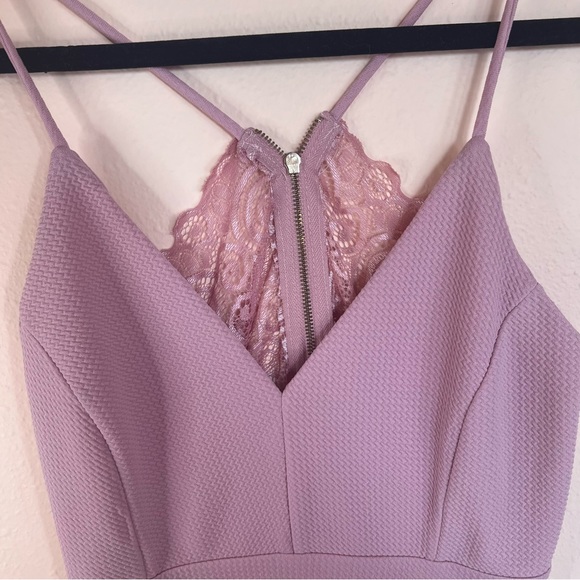 NWOT 🥀 Women's PINK Iris Mini Backless Lace Dress - Picture 6 of 10